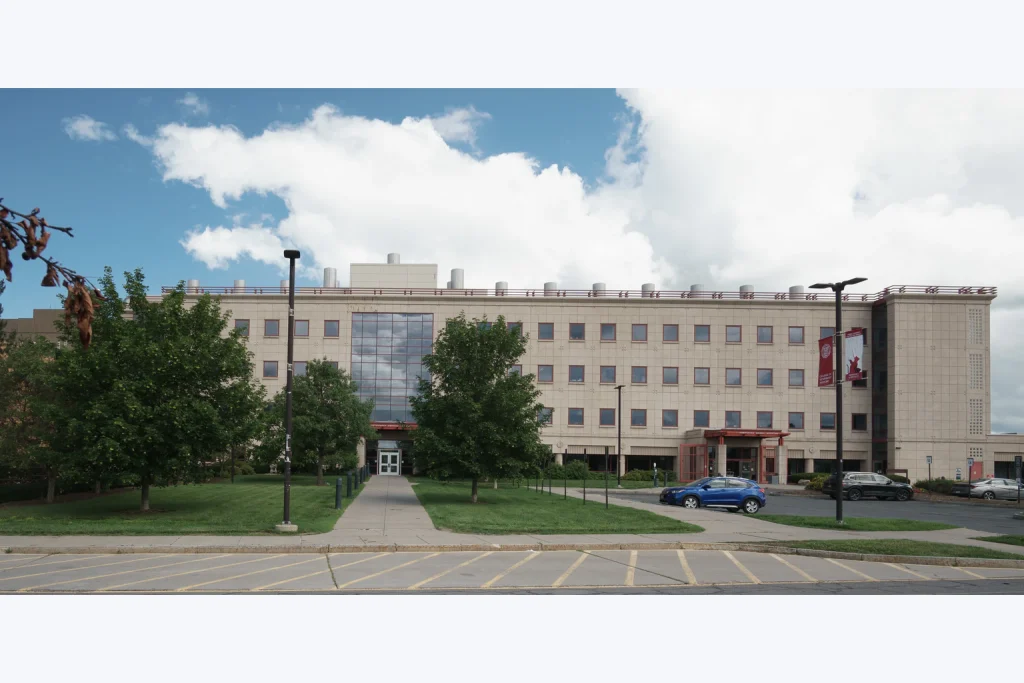 Exterior of the Veterinary Medical Center at Cornell University in Ithaca, New York