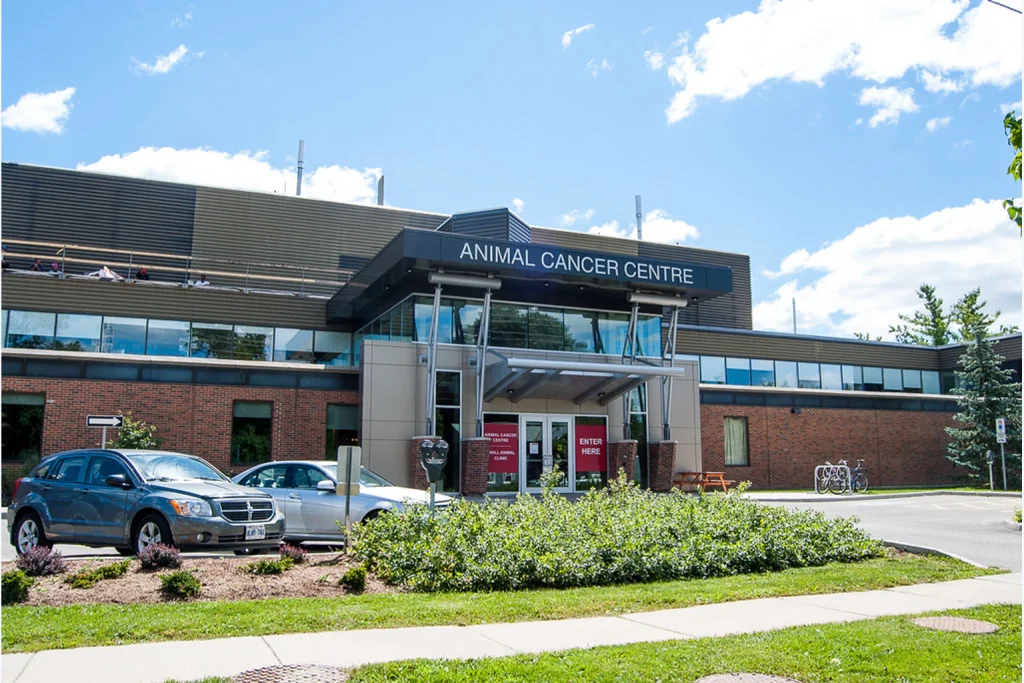 Exterior of the OVC Mona Campbell Centre for Animal Cancer at the University of Guelph